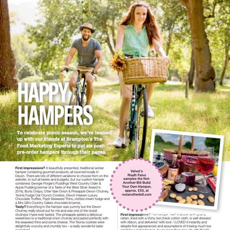 The Artisan Smokehouse's Picnic hamper featuring in the Velvet Magazine