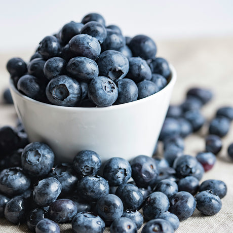 A bowl of blueberries