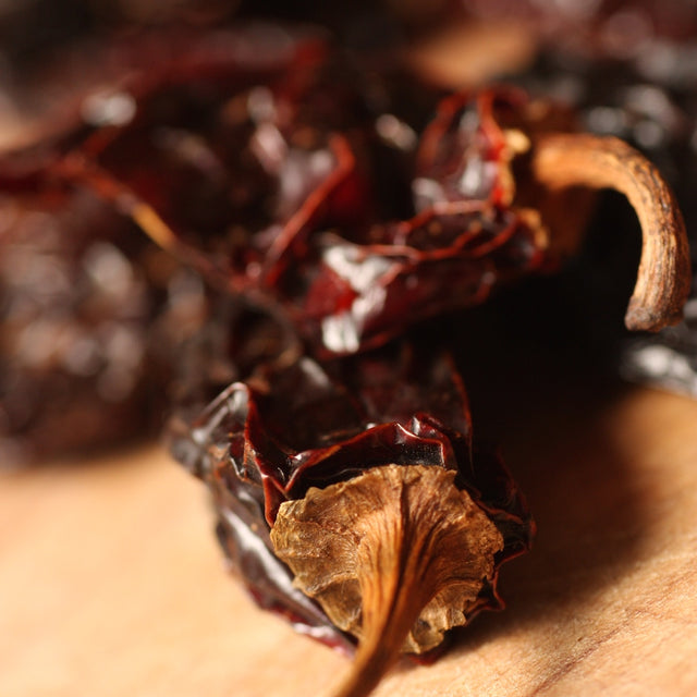 The Artisan Smokehouse's chipotle morita chillies on chopping board