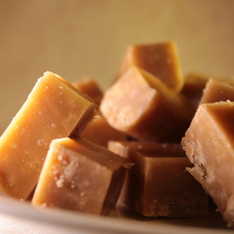 Pieces of Buttermilk Clotted Cream Fudge