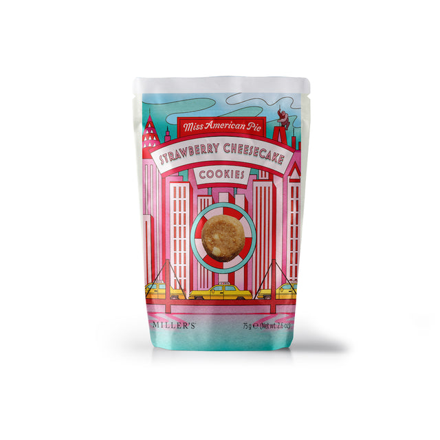 A bag of Miss America Pie Strawberry Cheesecake Cookies 