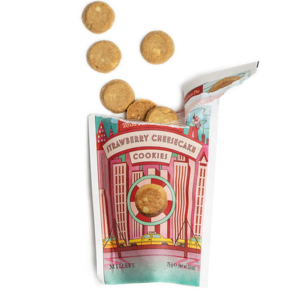 A bag of Miss America Pie Strawberry Cheesecake Cookies 