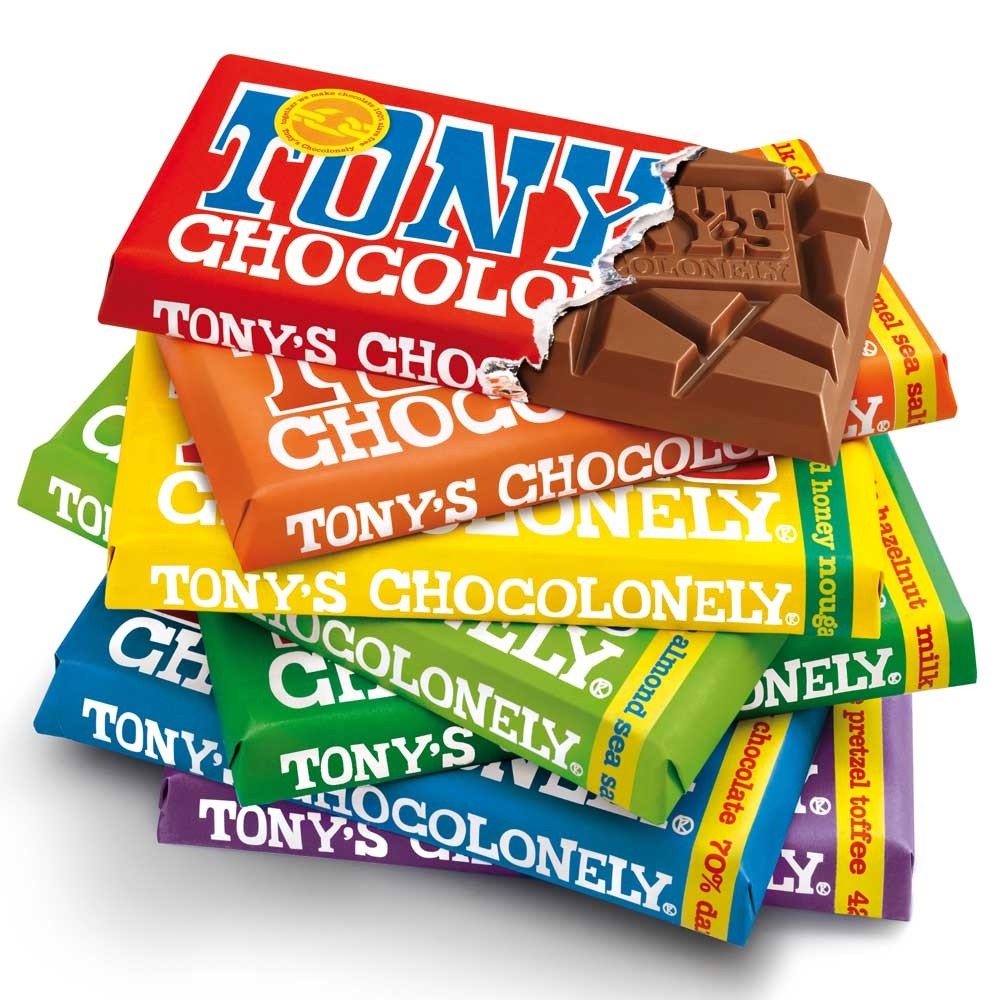 Tony's Chocolonely Fairtrade Dark Chocolate, Almond Sea Salt by The Artisan Smokehouse